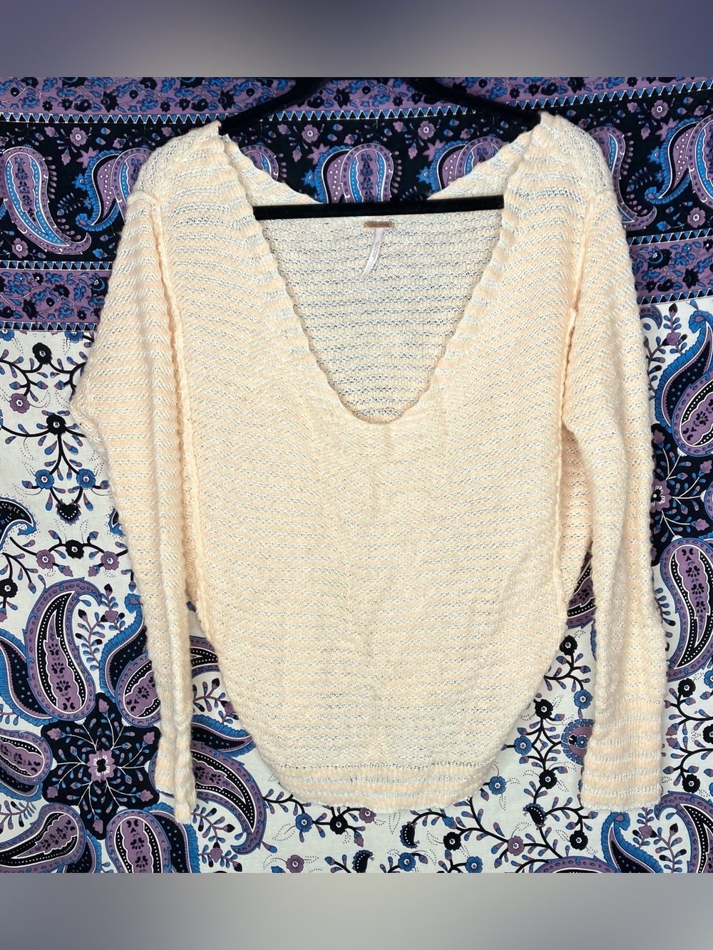 Free People bumblebee wool/linen oversized sweater S